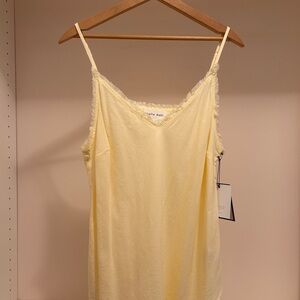 BNWT Bella Dahl Pale Yellow Frayed Camisole Top